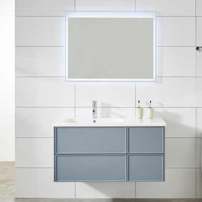 New Design Grauer Moderne Badezimmer-Schrank mit Basin Vanity Set